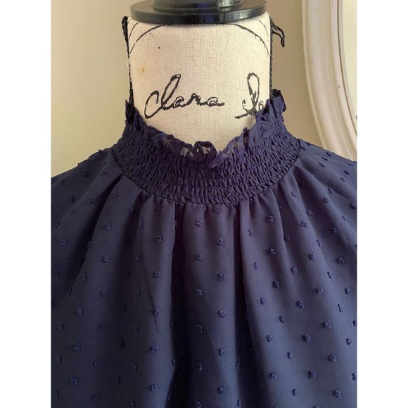 NWT Draper James Swiss Dot Shift Dress in Navy size Large - Picture 4 of 7